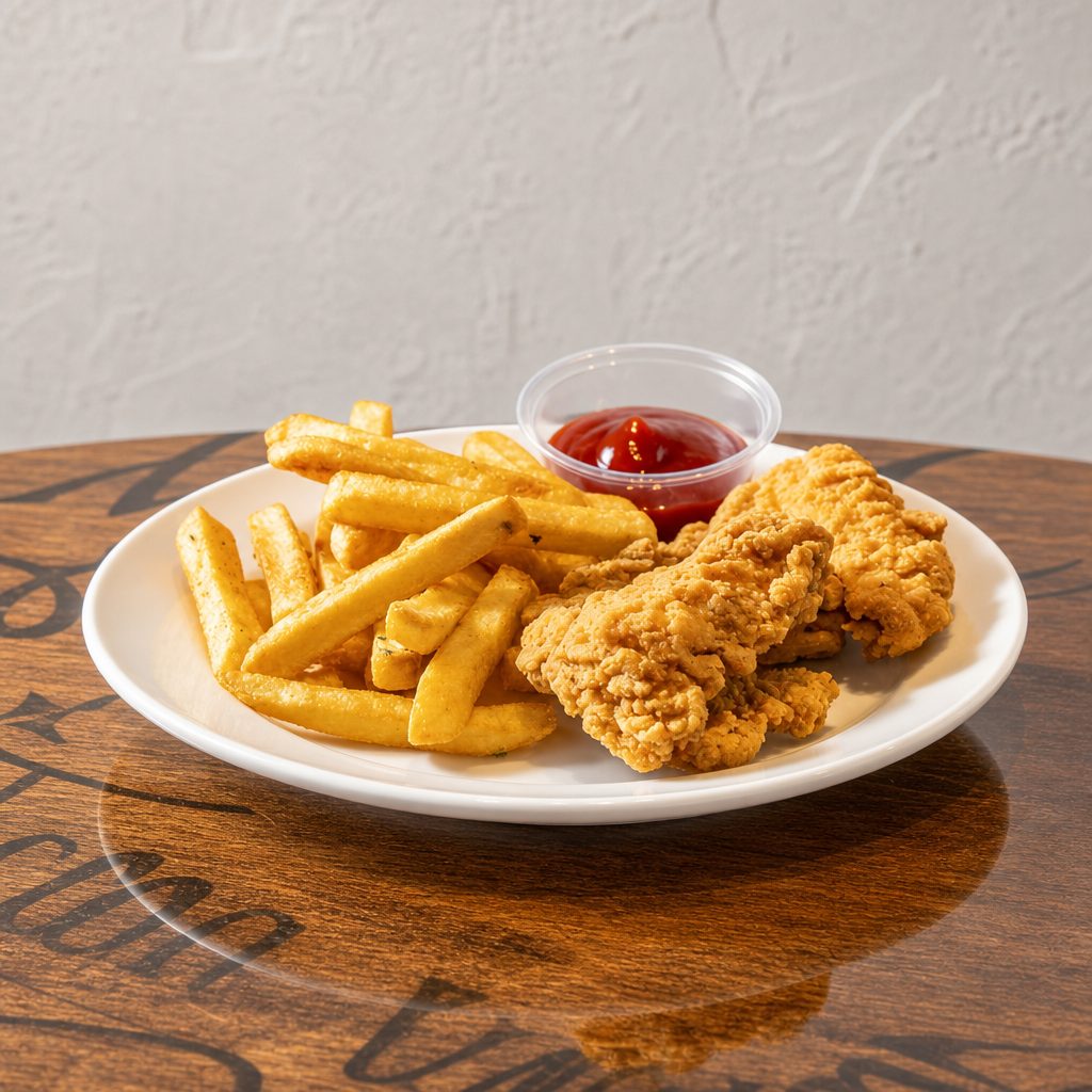 Chicken Strips with Fries.